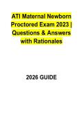 ATI Maternal Newborn Proctored Exam 2023 &vert; Questions & Answers with Rationales