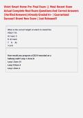 Vivint Smart Home Pro Final Exam &vert;&vert; Most Recent Exam &NewLine;Actual Complete Real Exam Questions And Correct Answers &NewLine;&lpar;Verified Answers&rpar; Already Graded A&plus; &vert; Guaranteed &NewLine;Success&excl;&excl; Brand New Exam &vert; Just Released&excl;&excl; 