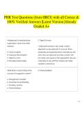 PHR Test Questions &lpar;from HRCI&rpar; with all Correct & 100&percnt; Verified Answers &vert;Latest Version &vert;Already Graded A&plus;