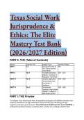 Texas Social Work Jurisprudence & Ethics&colon; The Elite Mastery Test Bank &lpar;2026&sol;2027&rpar; &vert; BHEC & TAC Exam Prep