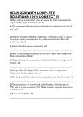 ACLS 2026 WITH COMPLETE SOLUTIONS 100&percnt; CORRECT &excl;&excl;&excl;