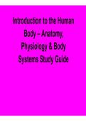 Introduction to the Human Body Anatomy Physiology and Body Systems Study Guide Practice Questions and Answers Complete Exam Prep 2025&sol; 2026