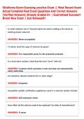 Oklahoma Alarm licensing practice Exam &vert;&vert; Most Recent Exam &NewLine;Actual Complete Real Exam Questions And Correct Answers &NewLine;&lpar;Verified Answers&rpar; Already Graded A&plus; &vert; Guaranteed Success&excl;&excl; &NewLine;Brand New Exam &vert; Just Released&excl;&excl;