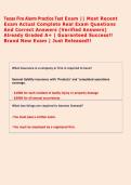 Texas Fire Alarm Practice Test Exam &vert;&vert; Most Recent &NewLine;Exam Actual Complete Real Exam Questions &NewLine;And Correct Answers &lpar;Verified Answers&rpar; &NewLine;Already Graded A&plus; &vert; Guaranteed Success&excl;&excl; &NewLine;Brand New Exam &vert; Just Released&excl;&excl;  