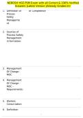 NEBOSH HSE PSM Exam with all Correct & 100&percnt; Verified Answers &vert;Latest Version &vert;Already Graded A&plus;