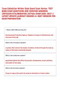 Texas Esthetician Written State Board Exam Review TEST &NewLine;BANK EXAM QUESTIONS AND VERIFIED ANSWERS &NewLine;&lpar;DETAILED & ELABORATED&rpar; ACTUAL EXAM 2026 -2027 &vert;&vert; &NewLine;LATEST UPDATEALREDAY GRADED A&plus; BEST VERSION FOR &NewLine;EXAM PREPARATION  