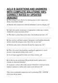 ACLS B QUESTIONS AND ANSWERS WITH COMPLETE SOLUTIONS 100&percnt; CORRECT RATED A&plus; UPDATED 2026&sol;2027