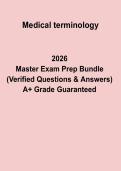Medical Terminology Study Guide &ndash; Complete Prefixes&comma; Suffixes&comma; Roots & Vocabulary Revision Notes &lpar;2026&rpar;