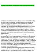 Google Workspace&colon; Deployment Services Specialist Exam 2024 with complete solution&lpar; A&plus; GRADED 100&percnt; VERIFIED&rpar;&period;&NewLine;