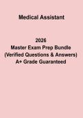 Medical Assistant Study Guide &ndash; Complete Certification Revision Notes&comma; Skills & Exam Prep &lpar;2026&rpar;