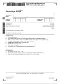Exam &lpar;elaborations&rpar; IGCSE Chemistry 0620  