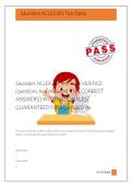 Saunders NCLEX-RN Test Bank VERIFIED &NewLine;Questions And Answers&lpar;100&percnt; CORRECT &NewLine;ANSWERS&rpar; WITH RATIONALES&sol; &NewLine;GUARANTEED PASS GRADED A&plus; 
