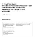 FP 511 ACTUAL EXAM &vert; UPDATE&vert;COMPREHENSIVE FREQUENT MOST-TESTED QUESTIONS AND VERIFIED ANSWERS&sol;SOLUTIONS&vert;GET IT 100&percnt; ACCURATE&excl;&excl;