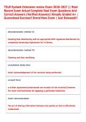 TDLR Eyelash Extension review Exam 2026-2027 &vert;&vert; Most &NewLine;Recent Exam Actual Complete Real Exam Questions And &NewLine;Correct Answers &lpar;Verified Answers&rpar; Already Graded A&plus; &vert; &NewLine;Guaranteed Success&excl;&excl; Brand New Exam &vert; Just Released&excl;&excl; 