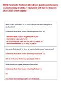 SNHD Paramedic Protocols 2026 Exam Questions & Answers &NewLine;&vert; Latest Already Graded A&plus; &vert;Questions with Correct Answers &NewLine;2026-2027 latest update&excl;&excl;