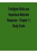 Firefighter Skills and Hazardous Materials Response Chapter 1 Study Guide Practice Questions and Answers Complete Certification Prep 2025&sol; 2026