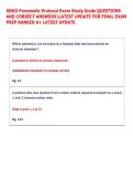 SNHD Paramedic Protocol Exam Study Guide QUESTIONS AND CORRECT ANSWERSLATEST UPDATE FOR FINAL EXAM PREP RANKED A&plus; LATEST UPDATE