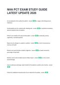 NHA PCT EXAM STUDY GUIDE &NewLine;LATEST UPDATE 2026 