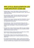 WWI ACTUAL EXAM QUESTIONS AND COMPLETE STUDY GUIDE 2026&period;pdf&NewLine;&NewLine;