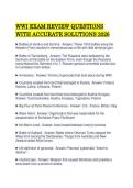 WWI EXAM REVIEW QUESTIONS WITH ACCURATE SOLUTIONS 2026&period;pdf&NewLine;&NewLine;