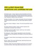 WWI LATEST EXAM PREP&NewLine;QUESTIONS AND ANSWERS PDF 2026