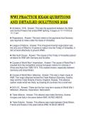 WWI PRACTICE EXAM QUESTIONS&NewLine;AND DETAILED SOLUTIONS 2026