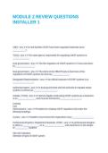 MODULE 2 REVIEW QUESTIONS INSTALLER 2