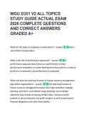 WGU D351 V2 ALL TOPICS &NewLine;STUDY GUIDE ACTUAL EXAM &NewLine;2026 COMPLETE QUESTIONS &NewLine;AND CORRECT ANSWERS &NewLine;GRADED A&plus; 