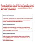 Genesys Cloud Admin Exam 2026 &vert;&vert; Most Recent Exam Actual &NewLine;Complete Real Exam Questions And Correct Answers &lpar;Verified &NewLine;Answers&rpar; Already Graded A&plus; &vert; Guaranteed Success&excl;&excl; Brand &NewLine;New Exam &vert; Just Released&excl;&excl; 