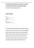 TEXAS PIPELINE WELDING CERTIFICATION EXAM - &lpar;90 QUESTIONS&rpar; LATEST UPDATED&NewLine;ACTUAL EXAM QUESTIONS AND COMPLETE SOLUTIONS &vert; VERIFIED ANSWERS