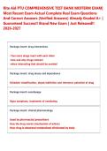 Rite Aid PTU COMPREHENSIVE TEST BANK FINAL EXAM