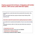 Prophecy general ICU A V3 Exam &vert; 70 Questions with Verified &NewLine;Answers &vert; 100&percnt; Correct &vert;Latest 2026-2027 Update&period;