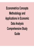 Econometrics Concepts Methodology and Applications in Economic Data Analysis Comprehensive Study Guide Practice Questions and Answers Complete Exam Prep 2025&sol; 2026