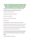 NU180 Final Exam V1&comma; V2 & V3 &vert; NU180 Nursing and Healthcare II NCLEX Style Final Exam &vert; Galen &vert; Complete Exam Bundle with Detailed Verified Answers