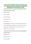NU189 &vert; NU 189 Medical-Surgical Nursing II Exam &NewLine;1 v3 Questions with Correct Answers and Expert &NewLine;Explanation for Each Question &vert; Galen