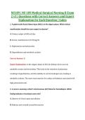 NU189 &vert; NU 189 Medical-Surgical Nursing II Exam &NewLine;2 v3 &vert; Questions with Correct Answers and Expert &NewLine;Explanation for Each Question &vert; Galen