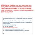 NCLEX Mental Health ACTUAL TEST BANK EXAM 2026&NewLine;2027 NEWEST EXAM WITH COMPLETE QUESTIONS AND &NewLine;CORRECT DETAILED ANSWERS LATEST EXAM FOR FINAL &NewLine;EXAM PREPARATION  ASSURED PASS ALREADY GRADED A&plus; &NewLine;BEST FOR EXAM PREP  