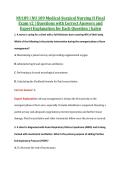 NU189 &vert; NU 189 Medical-Surgical Nursing II Final &NewLine;Exam v2 &vert; Questions with Correct Answers and &NewLine;Expert Explanation for Each Question &vert; Galen 