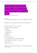 real estate appraisal  latest 2026 &vert; 2027 package deal Questions and Answers All Verified