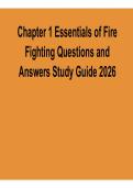 Chapter 1 Essentials of Fire Fighting Questions and Answers Study Guide Practice Complete Exam Prep 2025&sol; 2026