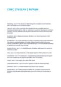 COSC 275 EXAM 1 REVIEW