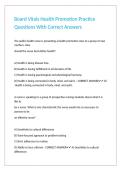 Board Vitals Health Promotion Practice Questions With Correct Answers