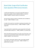 Board Vitals- Surgical Tech Certification Exam Questions With Correct Answers