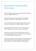 Board Vitals Exam -2 Questions With Correct Answers