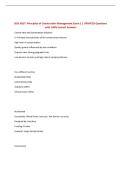 BCN 3027- Principles of Construction Management Exam 1 &vert; UPDATED Questions with 100&percnt; Correct Answers