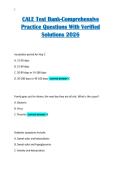CALE Test Bank-Comprehensive&NewLine;Practice Questions With Verified&NewLine;Solutions 2026 