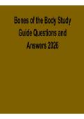 Bones of the Body Study Guide Questions and Answers Practice Complete Exam Prep 2025&sol; 2026