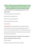 NU606 &vert; NU606 Advanced Pathophysiology Exam 3 &NewLine;Version 3 &vert; Questions with Correct Answers and &NewLine;Expert Explanation for Each Question &vert; Regis 