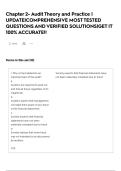 Chapter 2- Audit Theory and Practice &vert; UPDATE&vert;COMPREHENSIVE MOST TESTED QUESTIONS AND VERIFIED SOLUTIONS&vert;GET IT 100&percnt; ACCURATE&excl;&excl;