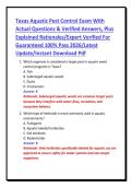 Texas Aquatic Pest Control Exam With&NewLine;Actual Questions & Verified Answers&comma; Plus&NewLine;Explained Rationales&sol;Expert Verified For&NewLine;Guaranteed 100&percnt; Pass 2026&sol;Latest&NewLine;Update&sol;Instant Download Pdf